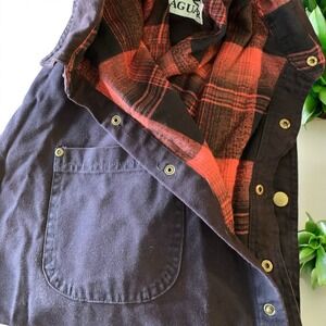 Jaguar Double Lined Snap Cotton Pockets Mid Length Warm Jacket Coat Blue 2XL XXL